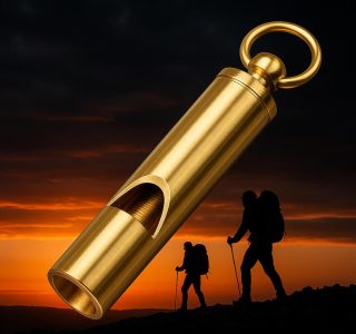Apito de latão mais alto | Melhor apito de emergência premium | Uma peça | Apito de sobrevivência ao ar livre | Chaveiro ou pendurar em seu pescoço e levá-lo para qualquer lugar!