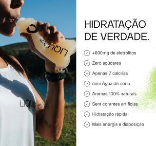 LIQUIDZ – Eletrólitos Sem Açúcares – Sabor Limonada Tropical – Kit 1 Caixa – 14 sachês