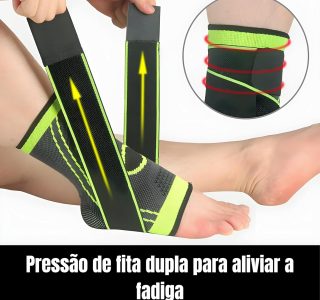 Tornozeleira Premium De Compressão Estabilizadora Ortopédica Elástica, Ajustável E Confortável, Para Esportes, Marca VARENZIA