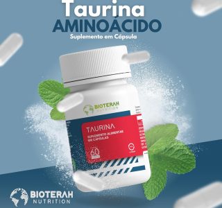 Taurina 60CAPS BIOTERAH – 1000mg por Dose Suplemento Alimentar Auxilio Treino