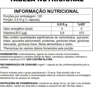 Combo Vitamina B12 120 Capsulas e Multivitaminico 120 Capsulas Growth