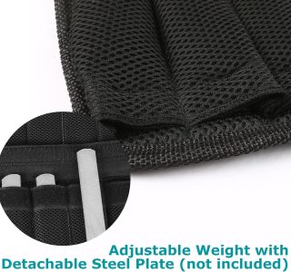 HXBER Carga máxima 15 kg/35 kg colete ajustável peso exercício peso carga pano treinamento de força com 6 kg peso da perna 5 kg peso do braço (vazio)