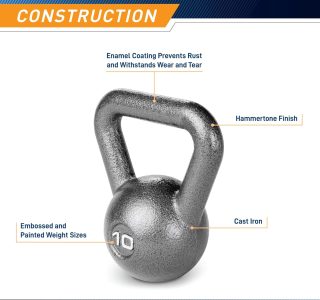 Marcy Hammertone Kettle Bells – Pesos de treino HKB de 10 a 25 kg