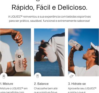 LIQUIDZ – Eletrólitos Sem Açúcares – Sabor Limonada Tropical – Kit 1 Caixa – 14 sachês