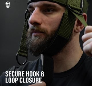 Gymreapers Peitoral para pescoço – Corrente de aço inoxidável resistente, alça de neoprene ajustável, treinador para força e alívio da dor