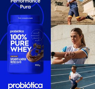 Probiótica 100% Pure Whey Nova Fórmula – 900G Chocolate (Embalagem pode variar)