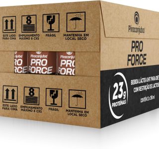 Piracanjuba ProForce 23g de Proteínas Zero Lactose Sabor Cacau – 12 Unidades de 250ml