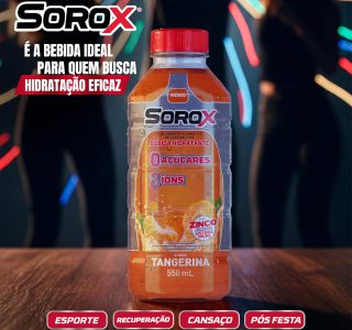 SOROX Bebida Hidratante Zero Açúcar com 8 Íons e Zinco para Imunidade, Baixa Caloria, Eletrolitos para Hidratação e Reposição Energética – 550ml (1-Pack)