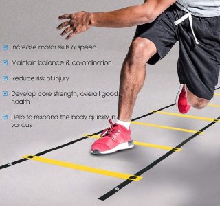 Yes4All Escada de agilidade – Equipamento de treinamento de velocidade ajustável e agilidade para todas as idades – Durável, portátil, vários conjuntos disponíveis