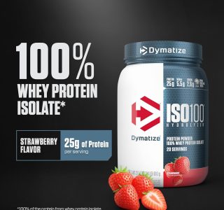 ISO 100-100% Hidrolyzed (640g), Morango (600g)