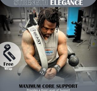 Beast Power Gear Cinto de levantamento de peso com fivela de alavanca de 10 mm, 13 mm de espessura e alça livre de 10 cm de largura – suporte avançado para levantamento de peso, levantamento de peso,