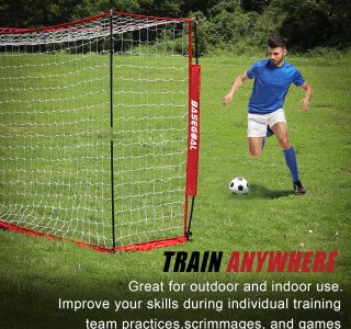 BaseGoal Gol De Futebol, Rede De Futebol, Gols De Futebol Para Quintal, Com Estrutura De Arco, Base De Metal Dobrável E Escada De Agilidade