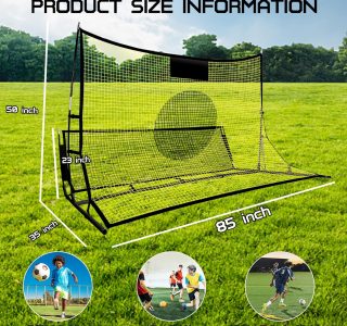 Rede De Rebote De Futebol Portátil, Rede De Gol De Futebol 2 Em 1 Para Passes E Vôlei, Treinador De Futebol Para Treinamento Em Equipe Ou Solo, Equipamento De Prática De Futebol, 7 Pés * 4