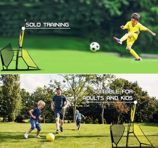 Rede De Rebote De Futebol Portátil, Rede De Gol De Futebol 2 Em 1 Para Passes E Vôlei, Treinador De Futebol Para Treinamento Em Equipe Ou Solo, Equipamento De Prática De Futebol, 7 Pés * 4