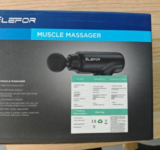 Pistola de massagem de tecido profundo, pistola massageadora de percussão nas costas para atletas pistola de massagem muscular para alívio da dor com 8 cabeças de massagem e 20 velocidades