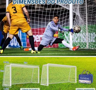 Futebol Rede, Kit de Porta de Futsal 2mm, Par para Trave de Gol Fio 2 Futebol de Salão, Par de Rede Trave de Gol Futsal Fio 2MM