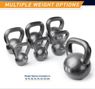 Marcy Hammertone Kettle Bells – Pesos de treino HKB de 10 a 25 kg