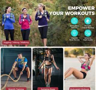 BAGAIL Colete com peso de 2,3 kg/4,5 kg/5,4 kg/6,8 kg/9,1 kg/11,3 kg/13,6 kg com bolsa removível para telefone, colete para mulheres, homens, caminhada, perda de peso, treinamento, corrida