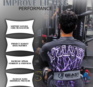 Beast Power Gear Cinto de levantamento de peso com fivela de alavanca de 10 mm, 13 mm de espessura e alça livre de 10 cm de largura – suporte avançado para levantamento de peso, levantamento de peso,