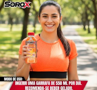SOROX Bebida Hidratante Zero Açúcar com 8 Íons e Zinco para Imunidade, Baixa Caloria, Eletrolitos para Hidratação e Reposição Energética – 550ml (1-Pack)