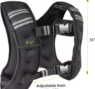 Colete de treinamento pesado ProsourceFit para levantamento de peso, corrida e exercícios físicos com peso corporal; homens e mulheres – 2,7 kg, 3,6 kg, 4,5 kg, 5,4 kg, 9 kg