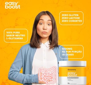 Glutamina Pura Easy Boost L-glutamina Em Pó 150g