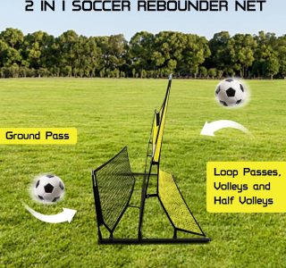 Rede De Rebote De Futebol Portátil, Rede De Gol De Futebol 2 Em 1 Para Passes E Vôlei, Treinador De Futebol Para Treinamento Em Equipe Ou Solo, Equipamento De Prática De Futebol, 7 Pés * 4