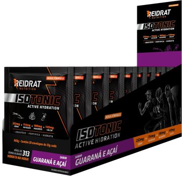 Isotonic Active Hydration – 20 Sachês de 33g Laranja – Reidrat