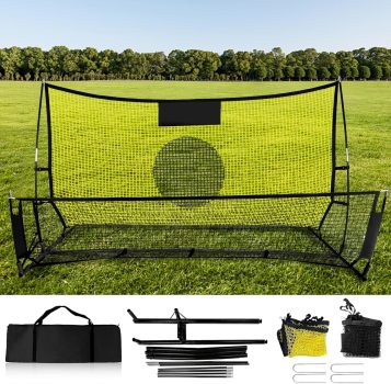 Rede De Rebote De Futebol Portátil, Rede De Gol De Futebol 2 Em 1 Para Passes E Vôlei, Treinador De Futebol Para Treinamento Em Equipe Ou Solo, Equipamento De Prática De Futebol, 7 Pés * 4