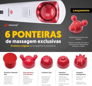Massageador Profissional Manual Alta Percussão 110v
