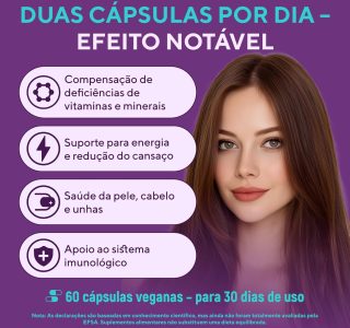 Multivitamínico 500 MG com Vitaminas A, C, D3, E, K1, Complexo B, Zinco e Cromo | 21 Ingredientes em Cápsulas Veganas | Para Adultos | Desenvolvido na Holanda | 60 Cápsulas