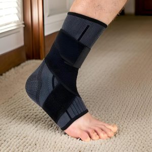 Tornozeleira Premium De Compressão Estabilizadora Ortopédica Elástica, Ajustável E Confortável, Para Esportes, Marca VARENZIA