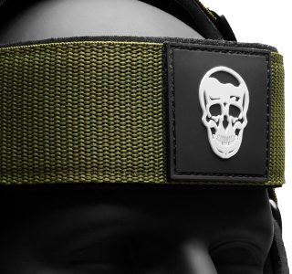 Gymreapers Peitoral para pescoço – Corrente de aço inoxidável resistente, alça de neoprene ajustável, treinador para força e alívio da dor