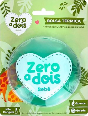 Zero a dois, Bolsa Térmica para Bebê, Alivia a cólica, Com blister, Verde