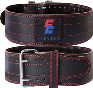 Elevens Cinto de levantamento de peso, cintos de musculação, cintos de ginástica de couro para treinamento de força, suporte de elevação para homens e mulheres