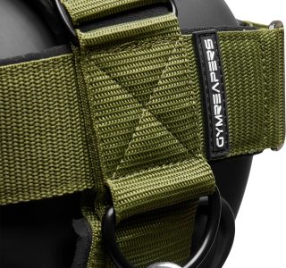 Gymreapers Peitoral para pescoço – Corrente de aço inoxidável resistente, alça de neoprene ajustável, treinador para força e alívio da dor