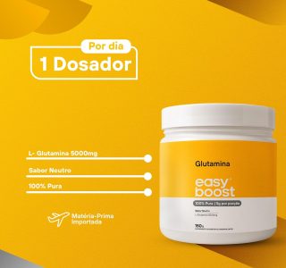 Glutamina Pura Easy Boost L-glutamina Em Pó 150g