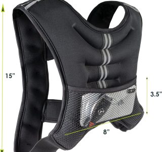 Colete de treinamento pesado ProsourceFit para levantamento de peso, corrida e exercícios físicos com peso corporal; homens e mulheres – 2,7 kg, 3,6 kg, 4,5 kg, 5,4 kg, 9 kg
